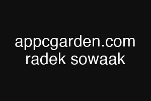 appcgarden.com radek sowaak
