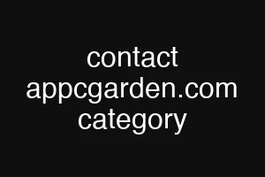 contact appcgarden.com category